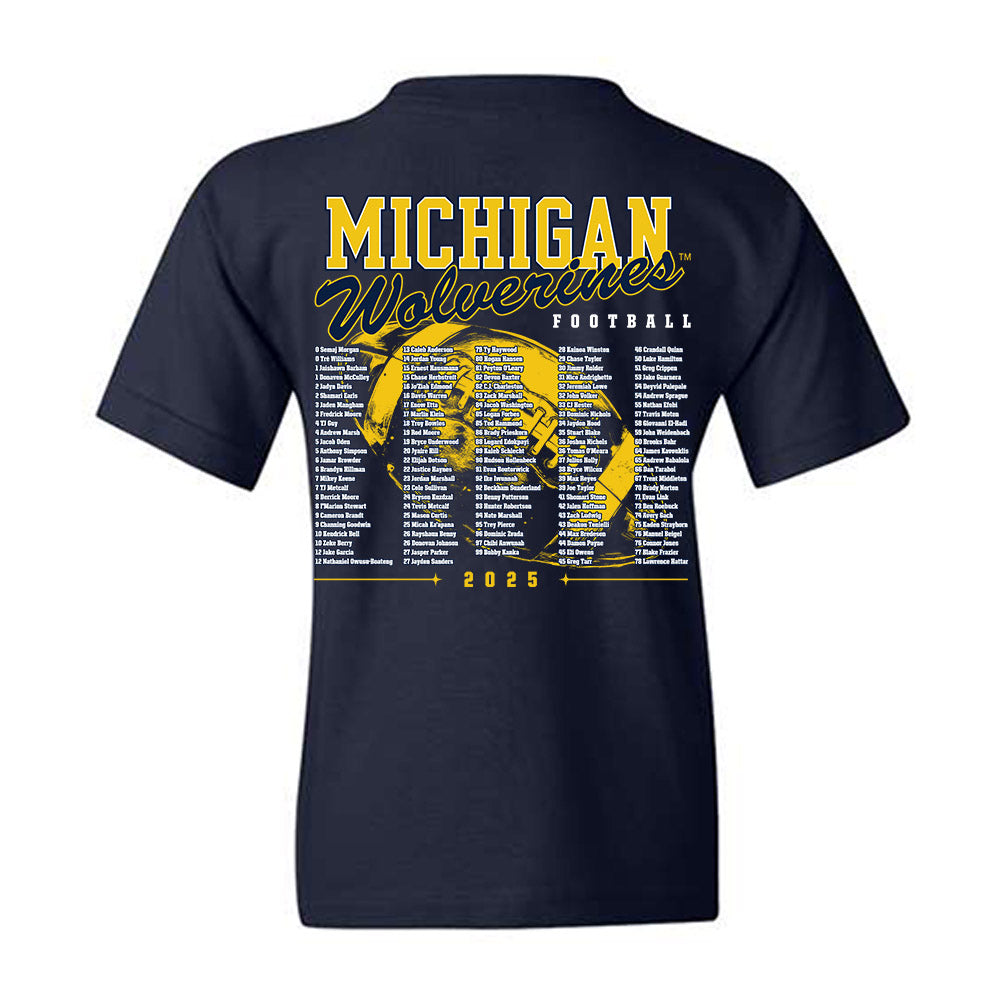 Michigan - NCAA Football : - Roster Youth T-Shirt-1