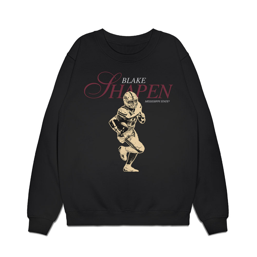 Mississippi State - NCAA Football : Blake Shapen - Legacy Premium Crewneck Sweatshirt-0