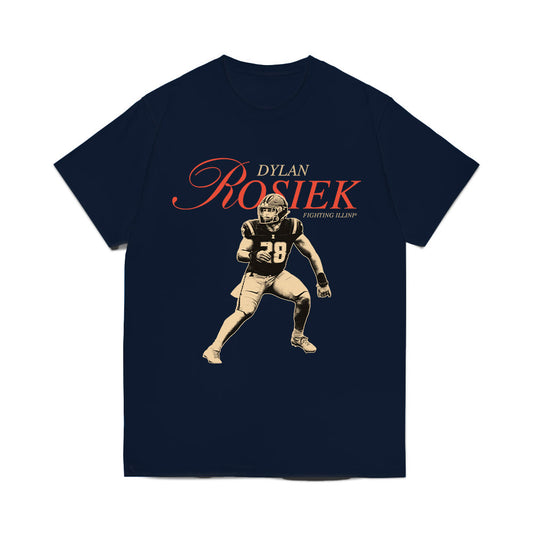 Illinois - NCAA Football : Dylan Rosiek - Legacy Comfort Colors T-Shirt-0