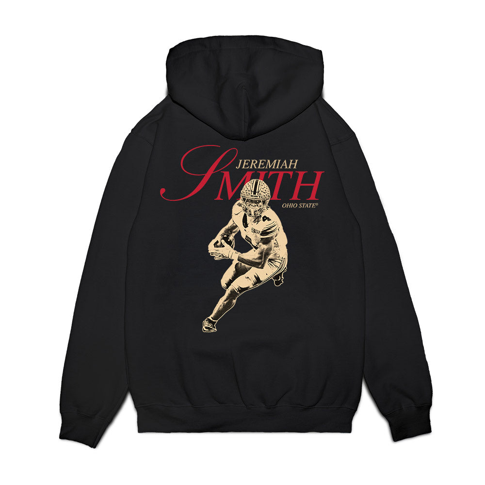 Ohio State - NCAA Football : Jeremiah Smith - Legacy Premium Hooded Sweatshirt-1