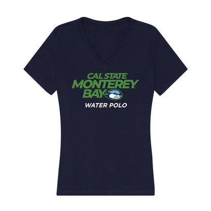CSU Monterey Bay - NCAA Women's Water Polo : Gabby Swaim - Classic Shersey Women's V-Neck T-Shirt-0