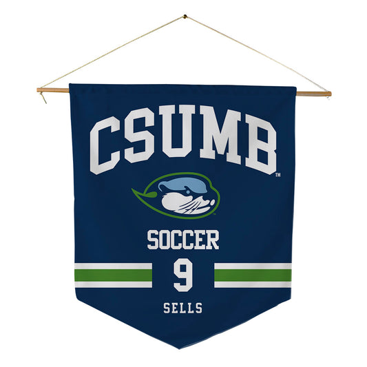 CSU Monterey Bay - NCAA Men's Soccer : Sylas Sells - Pennant - 18" x 21"-0