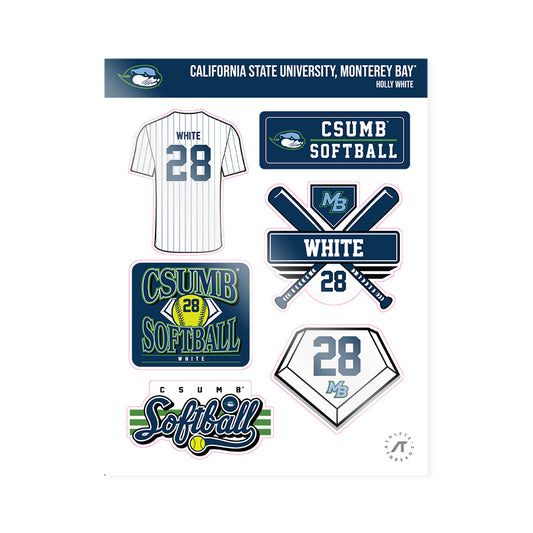 CSU Monterey Bay - NCAA Softball : Holly White - Sticker Sheet-0