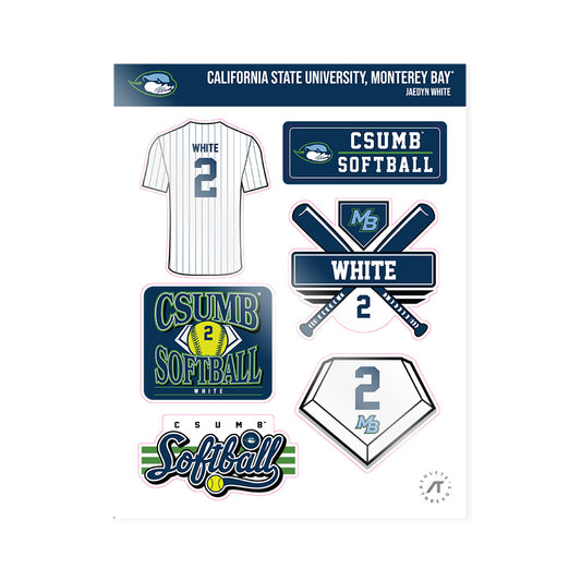 CSU Monterey Bay - NCAA Softball : Jaedyn White - Sticker Sheet-0