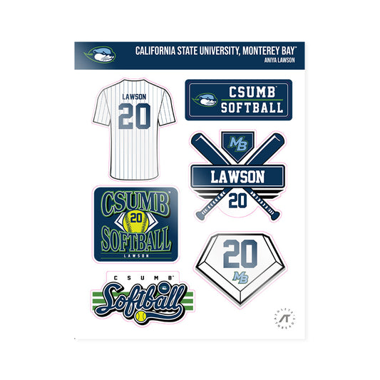 CSU Monterey Bay - NCAA Softball : Aniya Lawson - Sticker Sheet-0