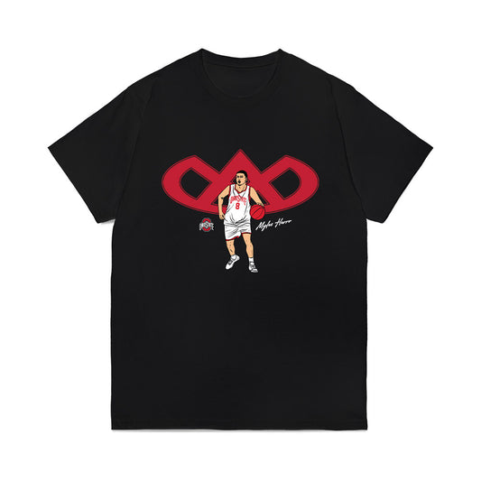 Ohio State - NCAA Men's Basketball : Myles Herro - Player Illustration Comfort Colors T-Shirt-0