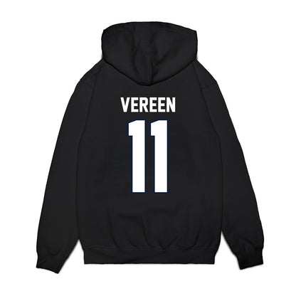 UConn - NCAA Football : Javonte Vereen - Vintage Helmet Premium Hooded Sweatshirt-1