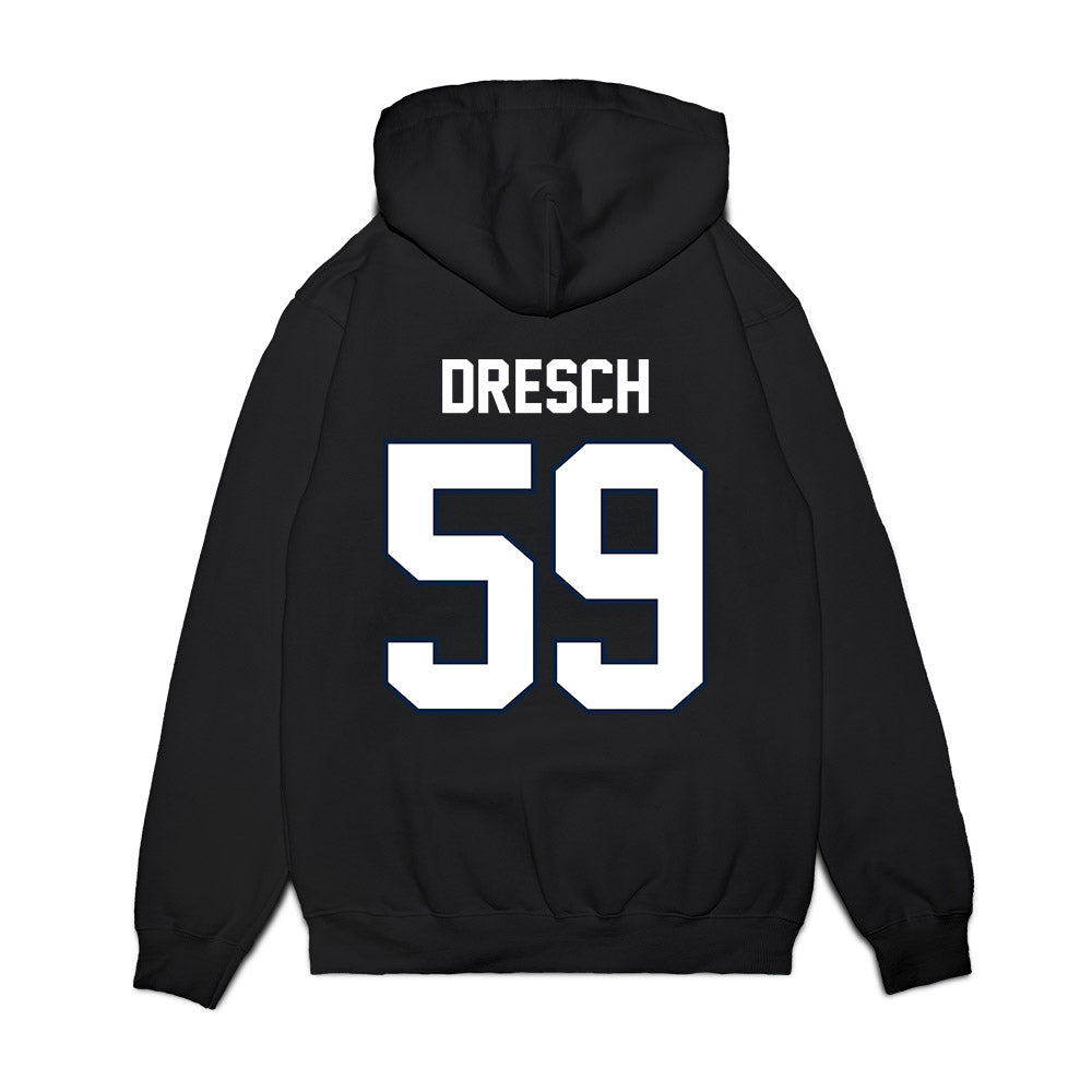 UConn - NCAA Football : Eddie Dresch - Vintage Helmet Premium Hooded Sweatshirt-1