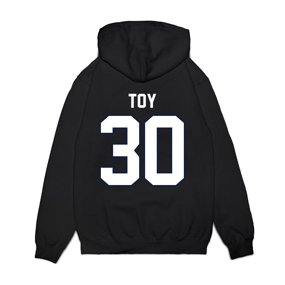 UConn - NCAA Football : Dominic Toy - Vintage Helmet Premium Hooded Sweatshirt-1