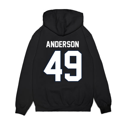 UConn - NCAA Football : Bryce Anderson - Vintage Helmet Premium Hooded Sweatshirt-1