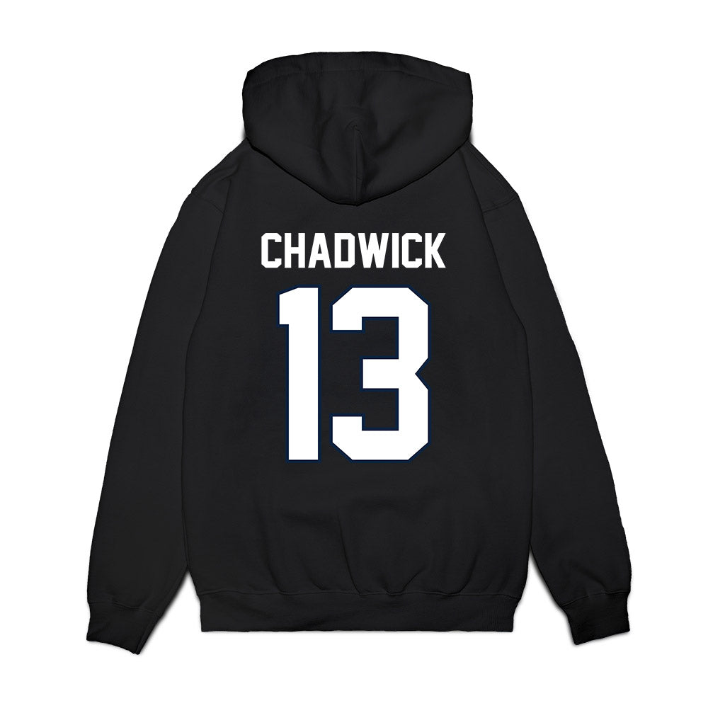 UConn - NCAA Football : Cam Chadwick - Vintage Helmet Premium Hooded Sweatshirt-1
