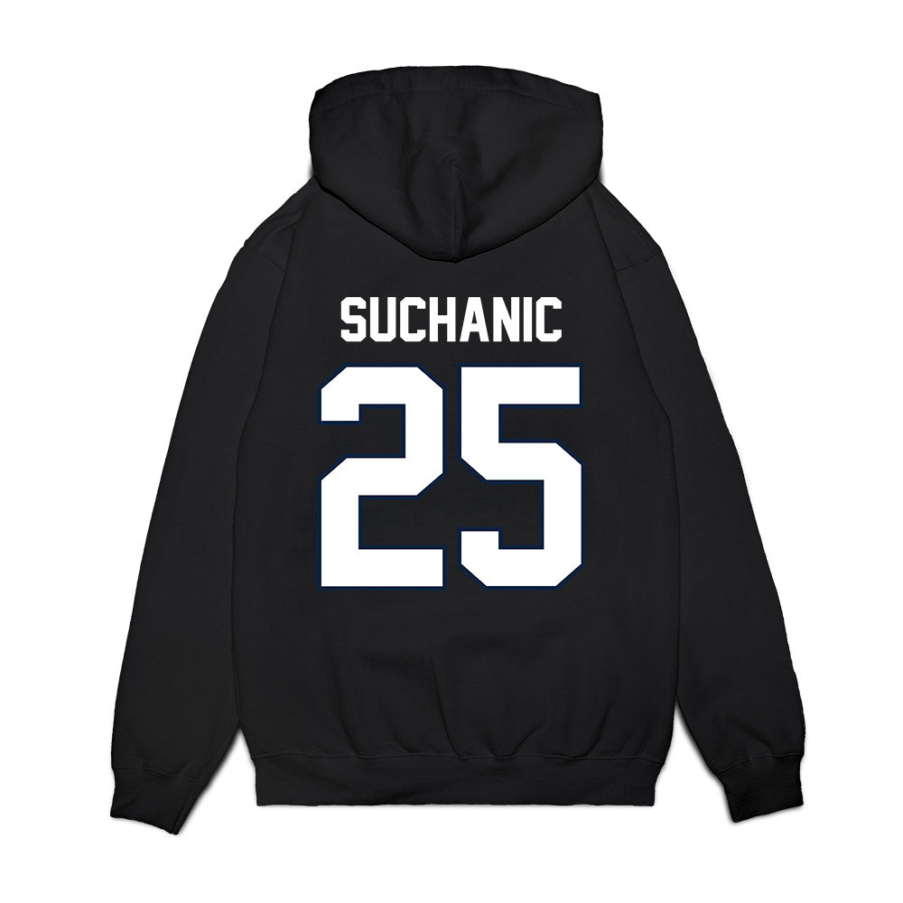 UConn - NCAA Football : Saxton Suchanic - Vintage Helmet Premium Hooded Sweatshirt-1