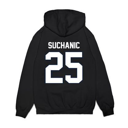 UConn - NCAA Football : Saxton Suchanic - Vintage Helmet Premium Hooded Sweatshirt-1