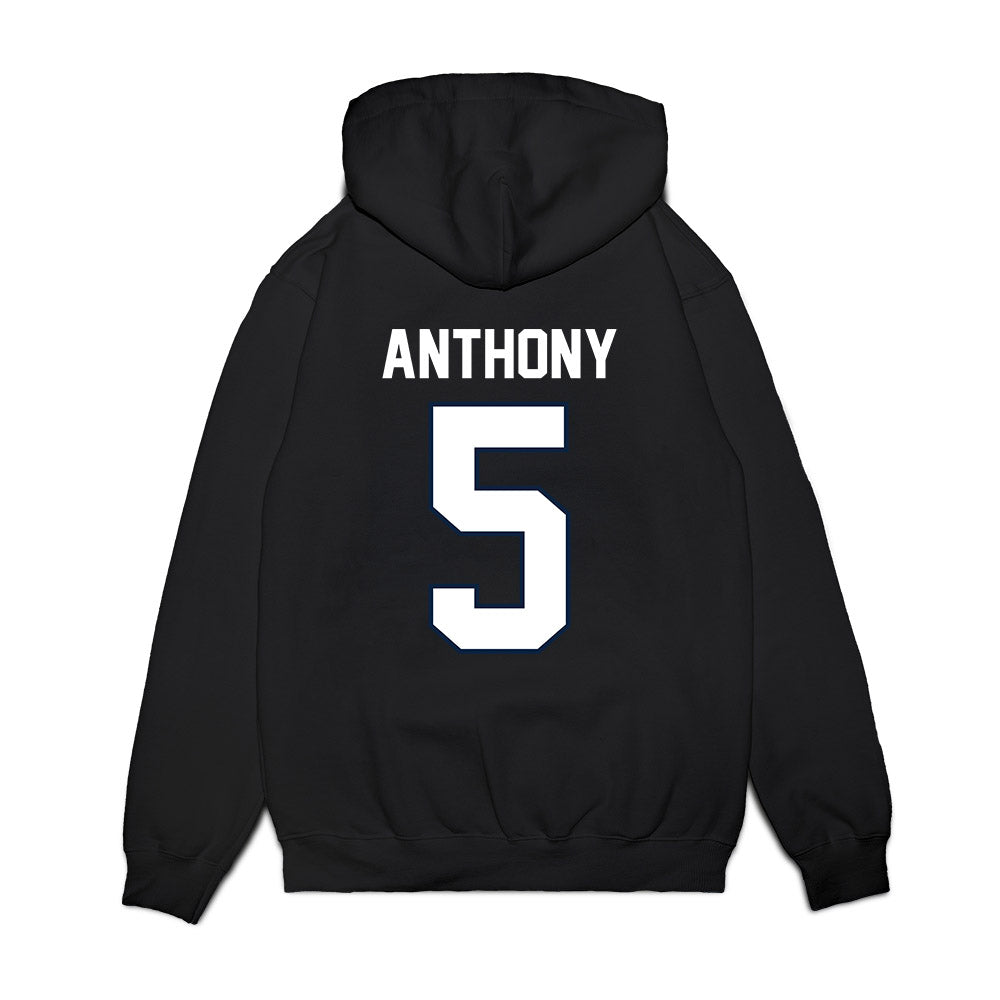 UConn - NCAA Football : Kaleb Anthony - Vintage Helmet Premium Hooded Sweatshirt-1