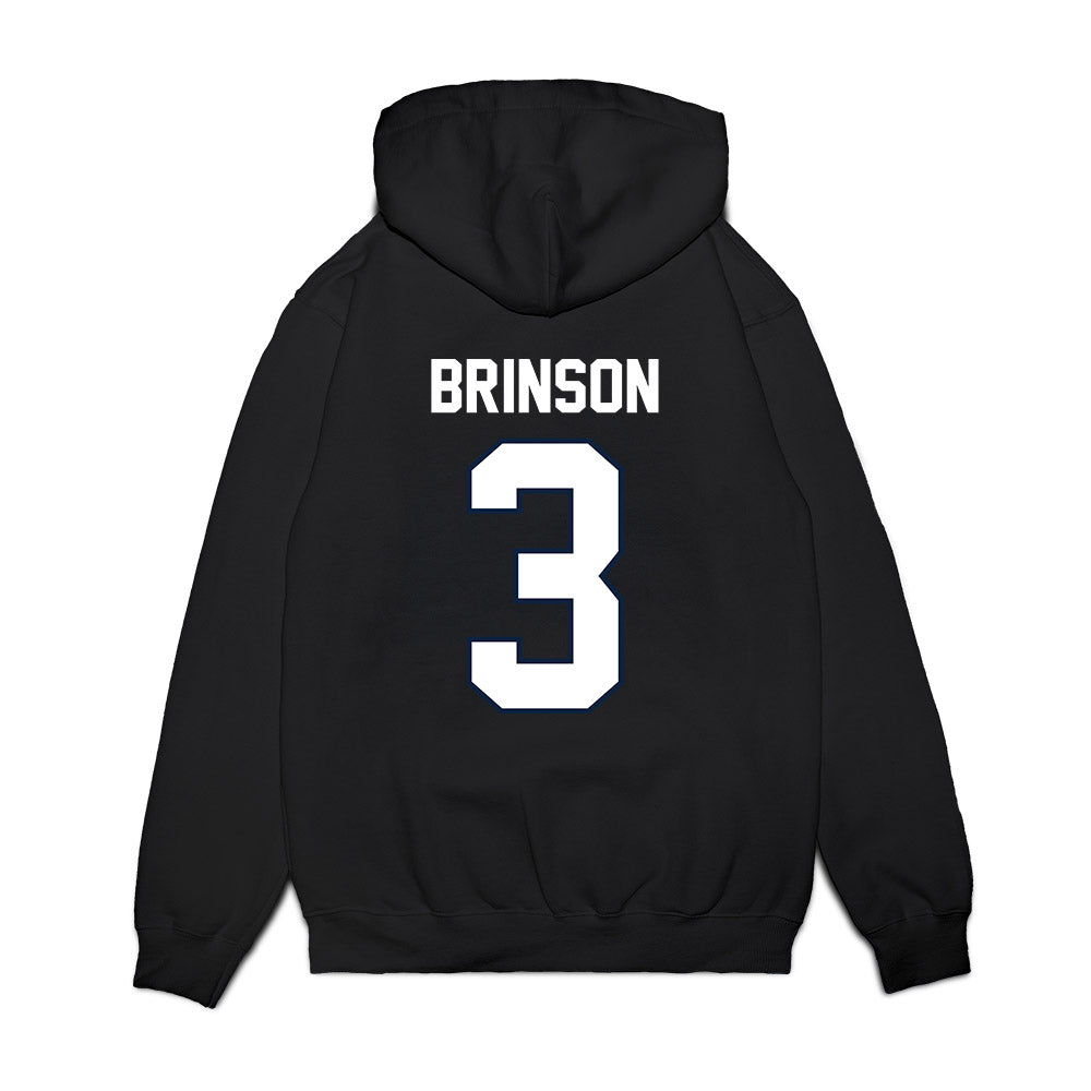 UConn - NCAA Football : D'Mon Brinson - Vintage Helmet Premium Hooded Sweatshirt-1