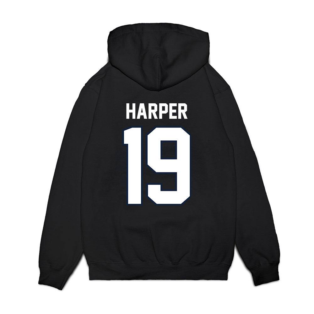 UConn - NCAA Football : Jackson Harper - Vintage Helmet Premium Hooded Sweatshirt-1