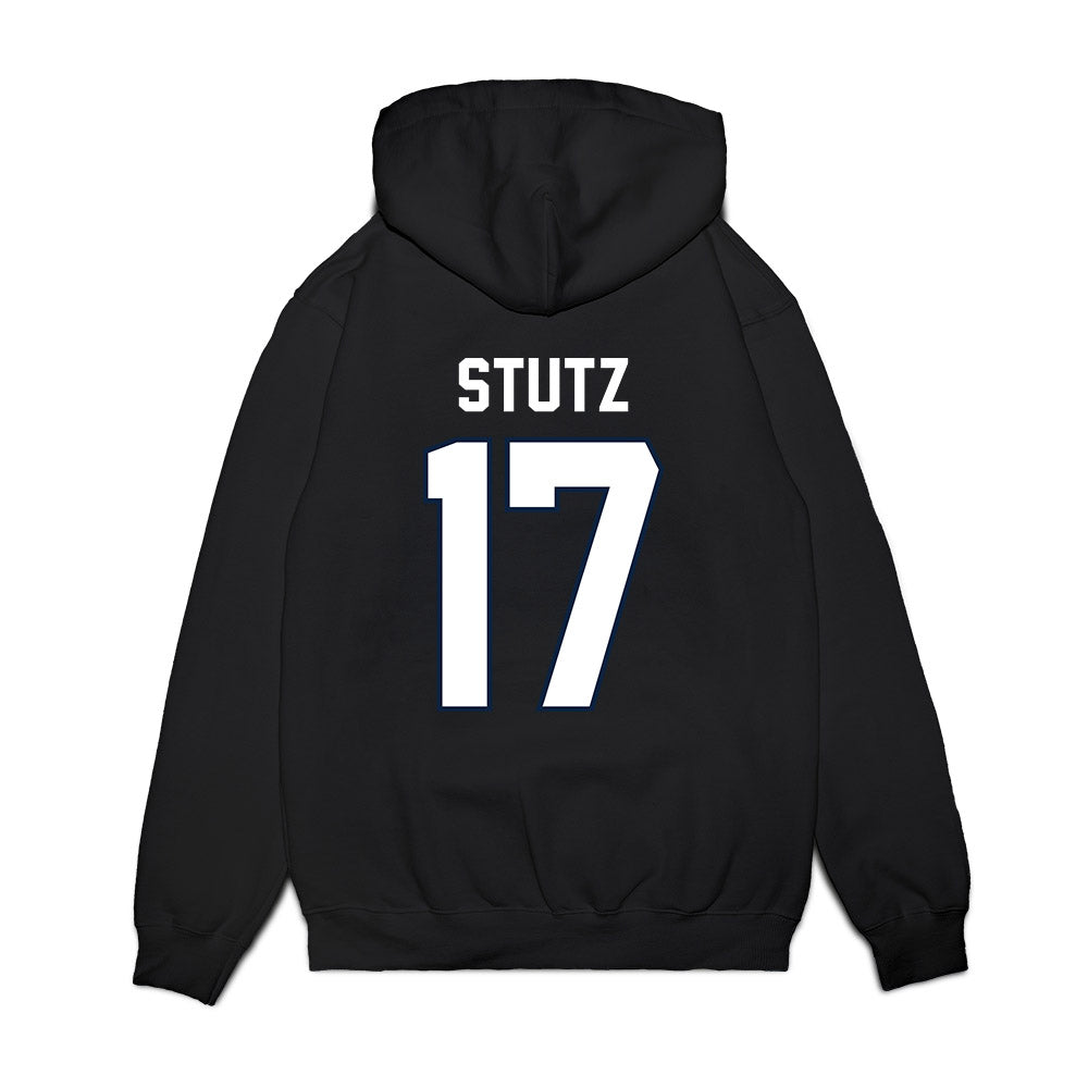 UConn - NCAA Football : Connor Stutz - Vintage Helmet Premium Hooded Sweatshirt-1