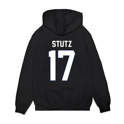 UConn - NCAA Football : Connor Stutz - Vintage Helmet Premium Hooded Sweatshirt-1