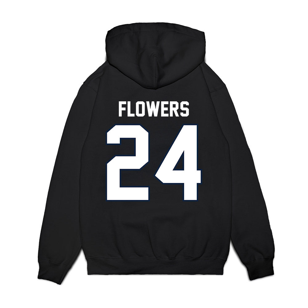 UConn - NCAA Football : Mj Flowers - Vintage Helmet Premium Hooded Sweatshirt-1