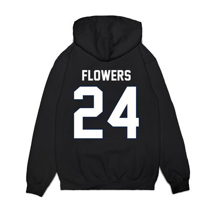 UConn - NCAA Football : Mj Flowers - Vintage Helmet Premium Hooded Sweatshirt-1