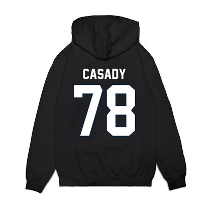 UConn - NCAA Football : Carsten Casady - Vintage Helmet Premium Hooded Sweatshirt-1