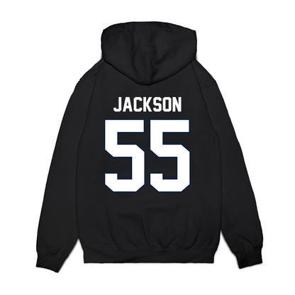 UConn - NCAA Football : Vincent Jackson - Vintage Helmet Premium Hooded Sweatshirt-1