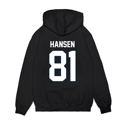 UConn - NCAA Football : Louis Hansen - Vintage Helmet Premium Hooded Sweatshirt-1