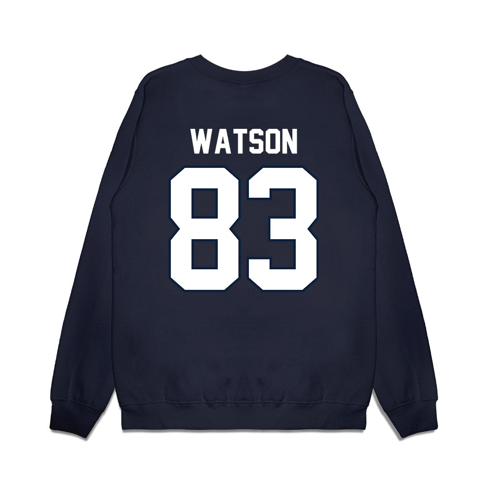UConn - NCAA Football : Xavier Watson - Vintage Helmet Premium Crewneck Sweatshirt-1