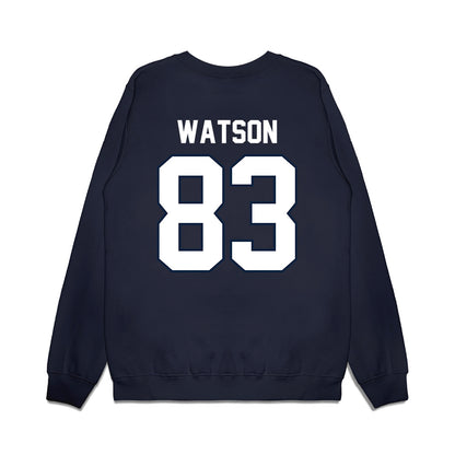 UConn - NCAA Football : Xavier Watson - Vintage Helmet Premium Crewneck Sweatshirt-1