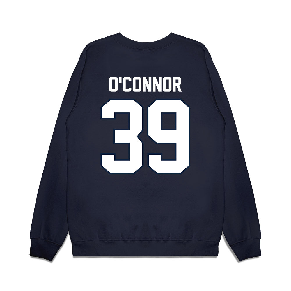 UConn - NCAA Football : Charlie O'Connor - Vintage Helmet Premium Crewneck Sweatshirt-1