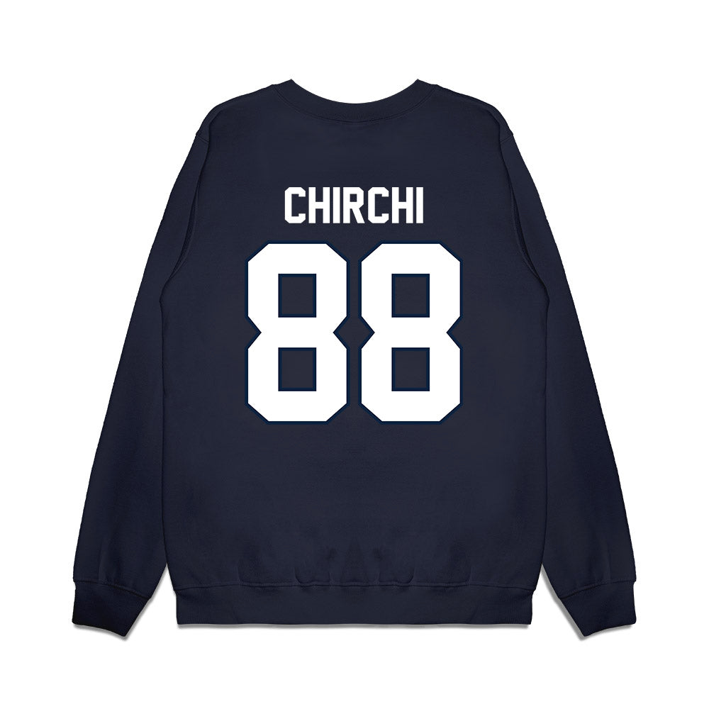UConn - NCAA Football : Nader Chirchi - Vintage Helmet Premium Crewneck Sweatshirt-1