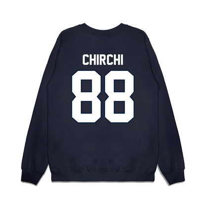 UConn - NCAA Football : Nader Chirchi - Vintage Helmet Premium Crewneck Sweatshirt-1
