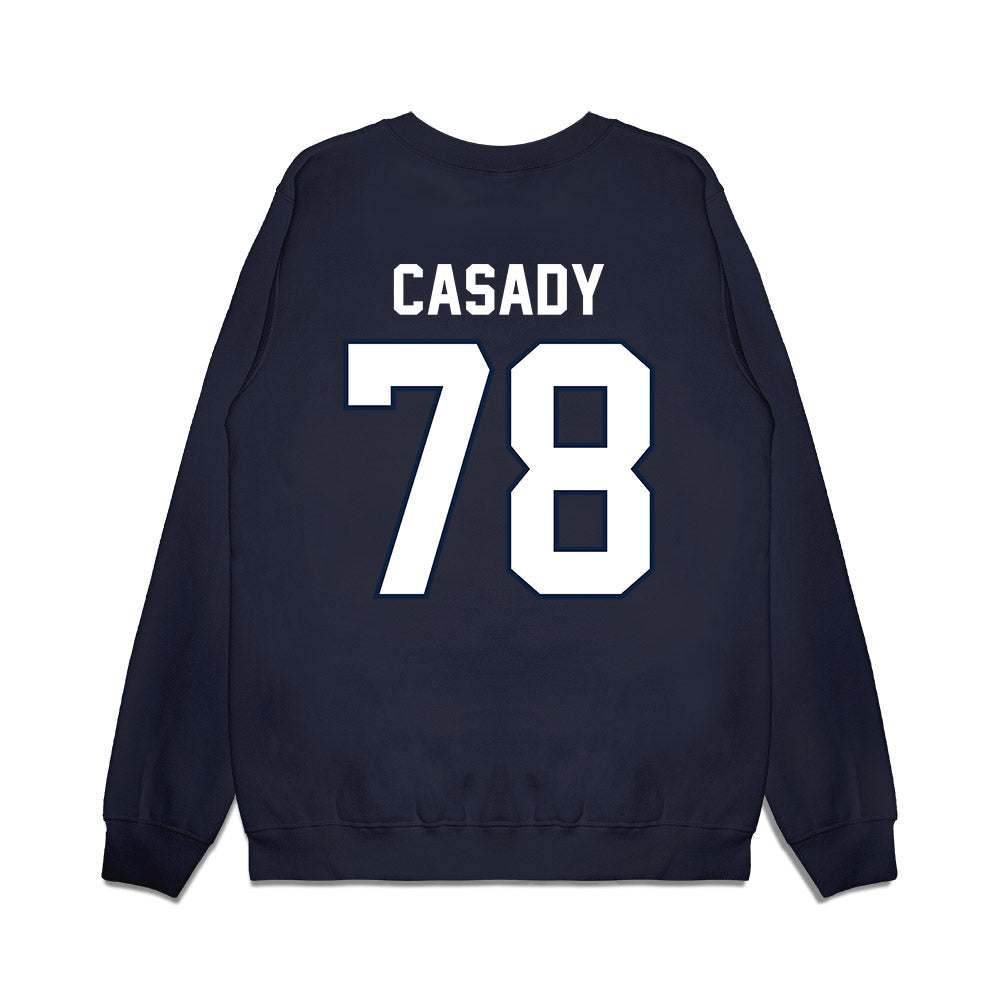 UConn - NCAA Football : Carsten Casady - Vintage Helmet Premium Crewneck Sweatshirt-1