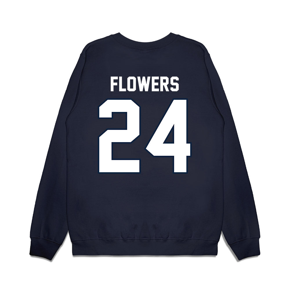 UConn - NCAA Football : Mj Flowers - Vintage Helmet Premium Crewneck Sweatshirt-1