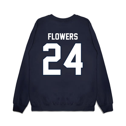 UConn - NCAA Football : Mj Flowers - Vintage Helmet Premium Crewneck Sweatshirt-1