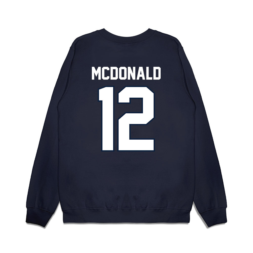 UConn - NCAA Football : Tucker McDonald - Vintage Helmet Premium Crewneck Sweatshirt-1
