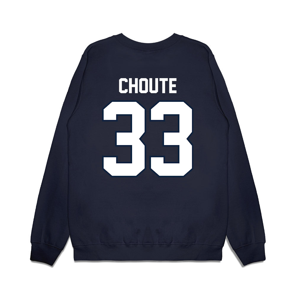 UConn - NCAA Football : Kervins Choute - Vintage Helmet Premium Crewneck Sweatshirt-1