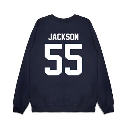 UConn - NCAA Football : Vincent Jackson - Vintage Helmet Premium Crewneck Sweatshirt-1