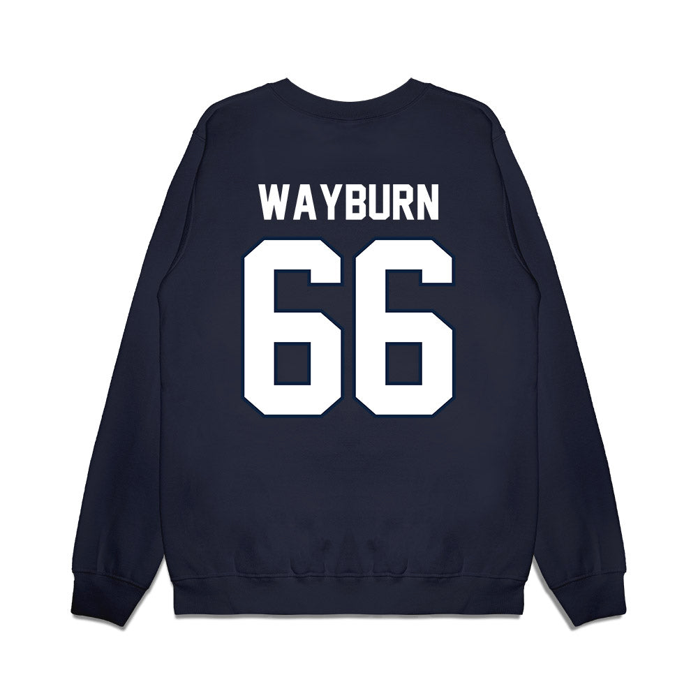 UConn - NCAA Football : Brady Wayburn - Vintage Helmet Premium Crewneck Sweatshirt-1