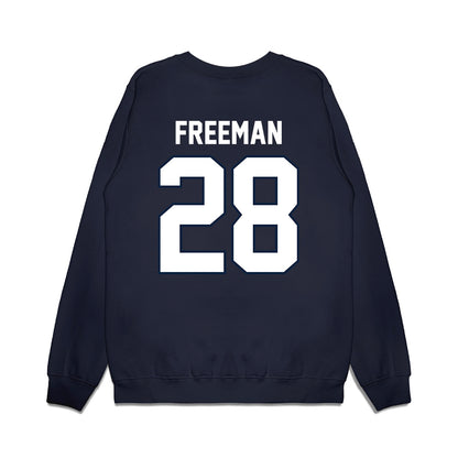 UConn - NCAA Football : Christopher Freeman - Vintage Helmet Premium Crewneck Sweatshirt-1