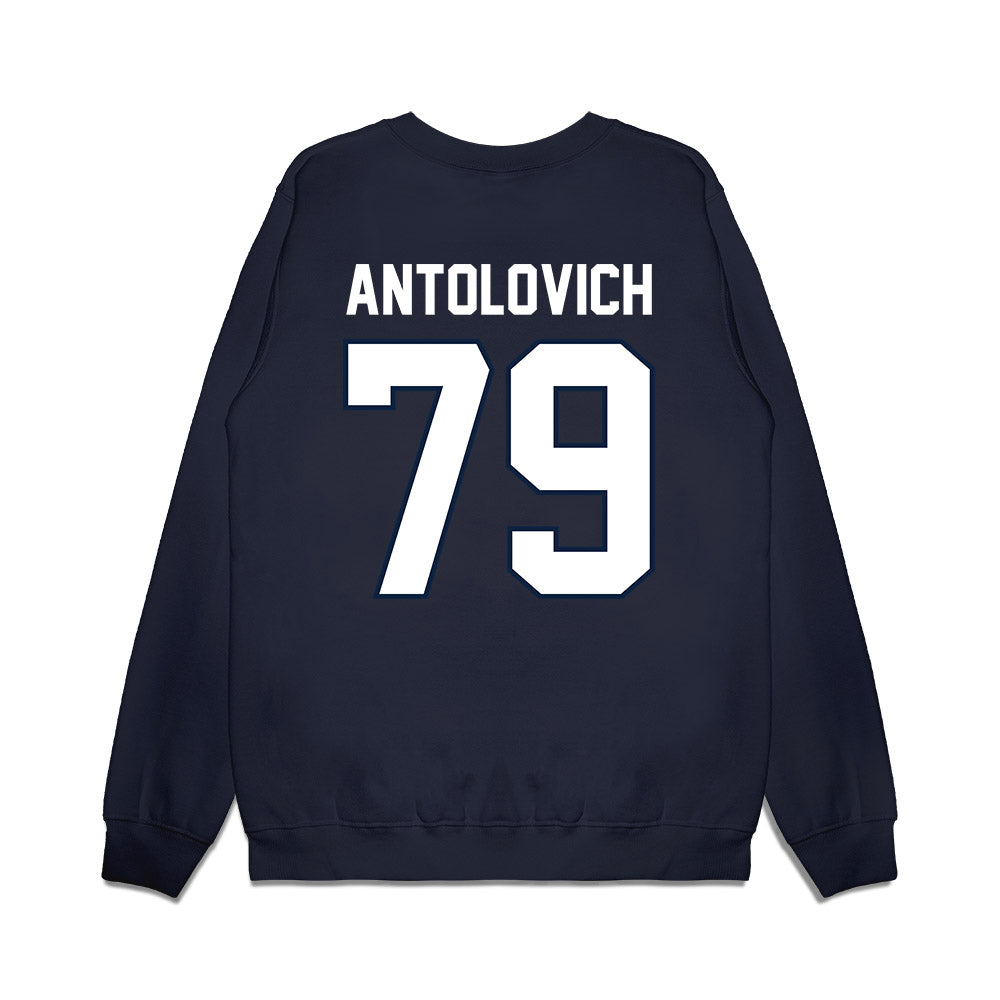 UConn - NCAA Football : Daniel Antolovich - Vintage Helmet Premium Crewneck Sweatshirt-1