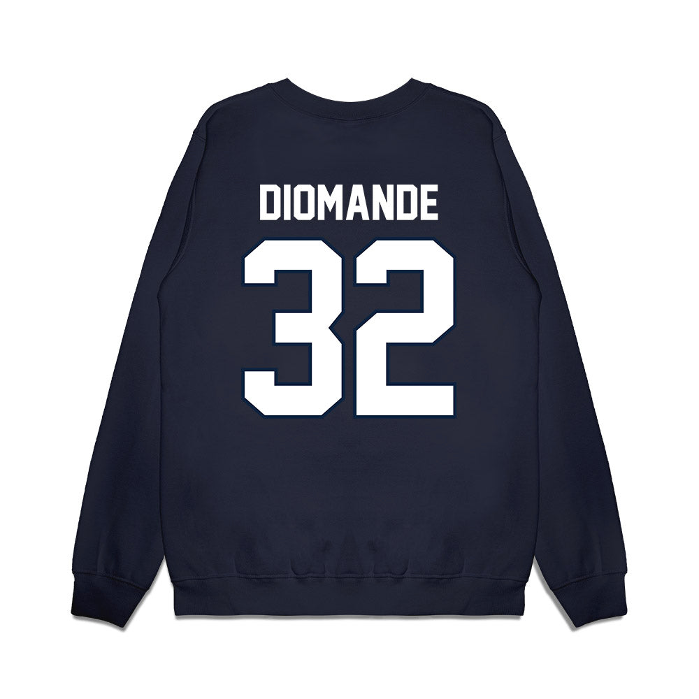 UConn - NCAA Football : oumar Diomande - Vintage Helmet Premium Crewneck Sweatshirt-1