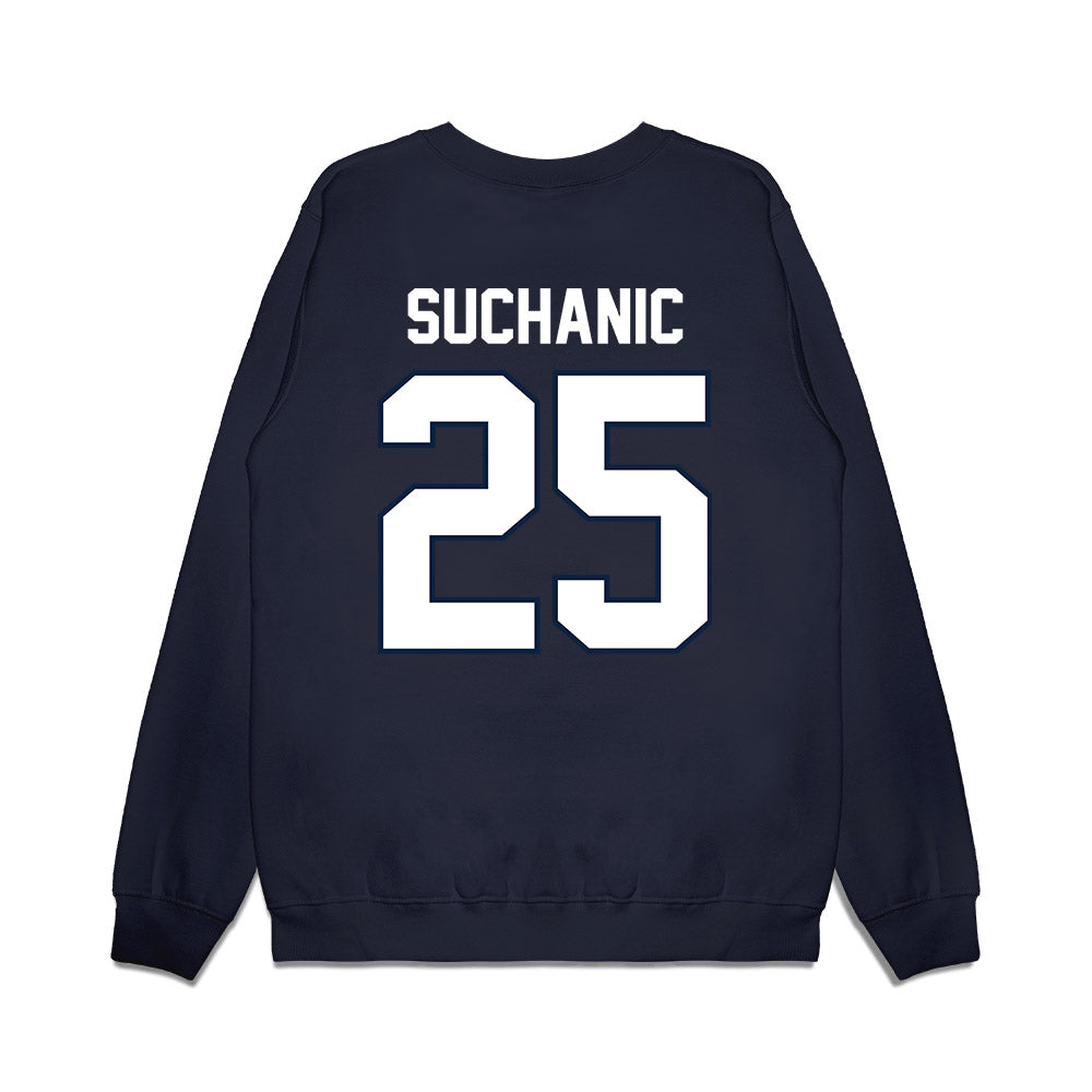UConn - NCAA Football : Saxton Suchanic - Vintage Helmet Premium Crewneck Sweatshirt-1