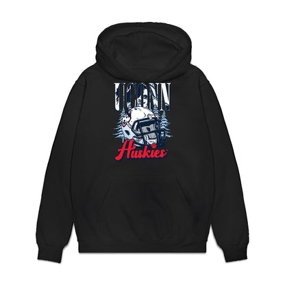 UConn - NCAA Football : Kaleb Anthony - Vintage Helmet Premium Hooded Sweatshirt-0