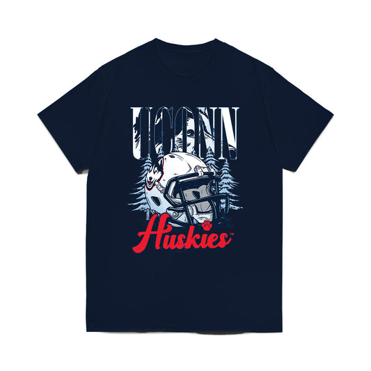 UConn - NCAA Football : Cam Abshire - Vintage Helmet Comfort Colors T-Shirt-0