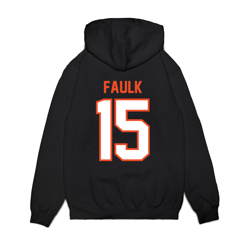 Auburn - NCAA Football : Keldric Faulk - Vintage Helmet Premium Hooded Sweatshirt-1