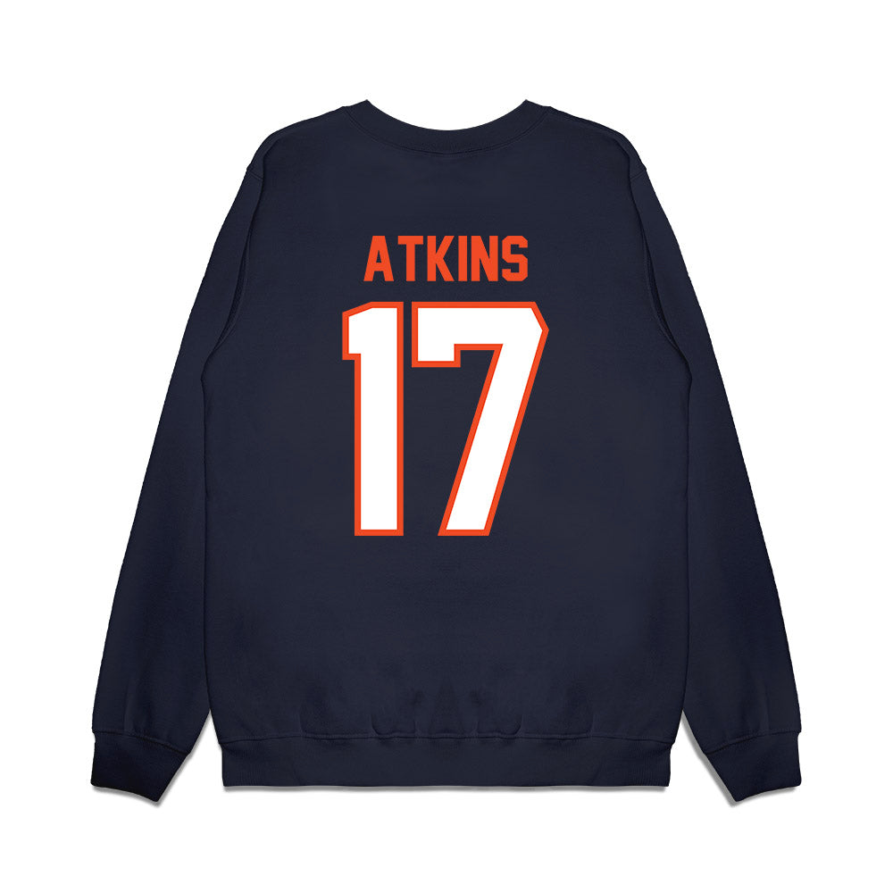 Auburn - NCAA Football : Xavier Atkins - Vintage Helmet Premium Crewneck Sweatshirt-1