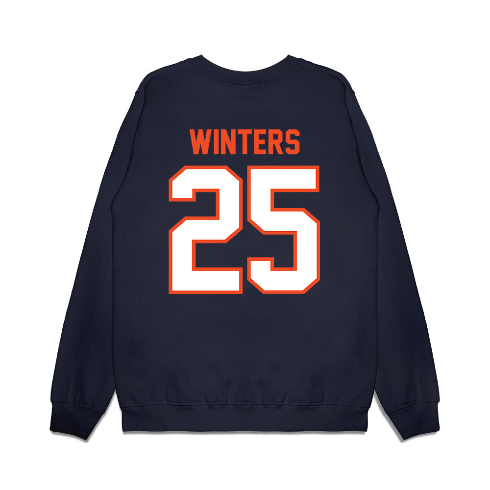 Auburn - NCAA Football : Eric Winters - Vintage Helmet Premium Crewneck Sweatshirt-1