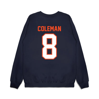 Auburn - NCAA Football : Cameron Coleman - Vintage Helmet Premium Crewneck Sweatshirt-1