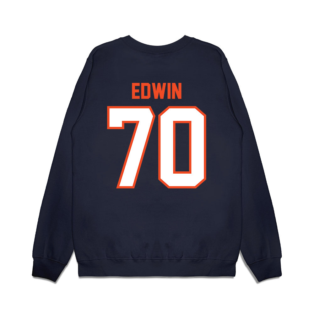 Auburn - NCAA Football : Favour Edwin - Vintage Helmet Premium Crewneck Sweatshirt-1